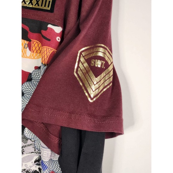 Switch Remarkable Golden Eagle Currency Short Sleeve Shirt Adult L Black Red - Picture 5 of 9